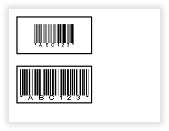 Label featuring Code 39 barcode Item objects