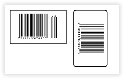 Label featuring EAN-13 and UPC-A barcode Item objects