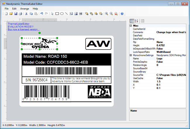 Windows Label Editor